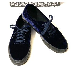 Vans blue suede shoes